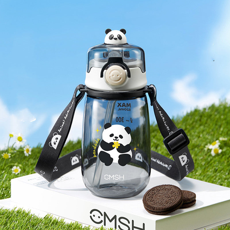 520ml kids water bottle with straw, view 2 - MRSLM