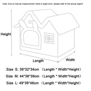 foldable winter cat house bed, view 10 - MRSLM