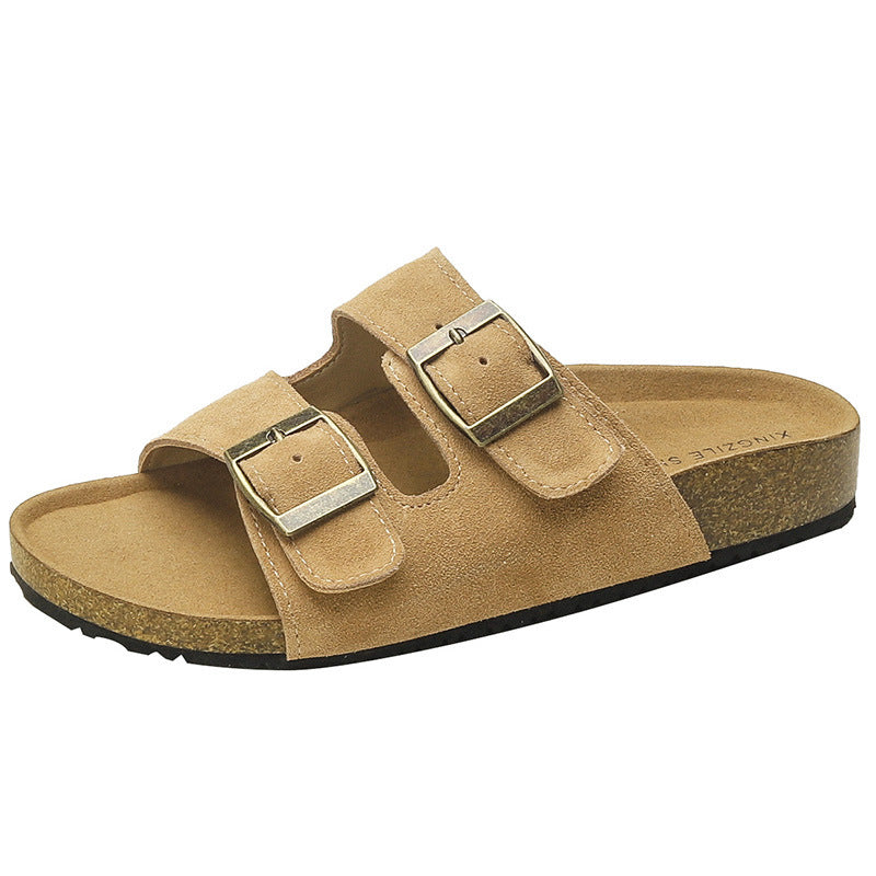 women's suede flip-flops, view 7 - MRSLM