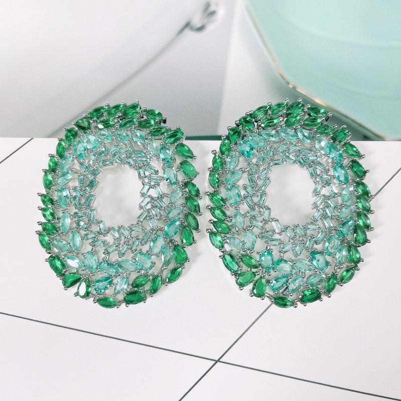 Micro Inlaid Zircon Earrings