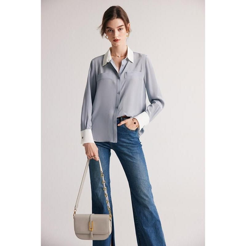 women's silk dress shirt, view 14 - MRSLM