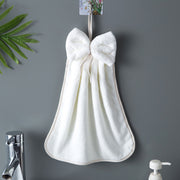 bowknot coral velvet hand towel, view 8 - MRSLM