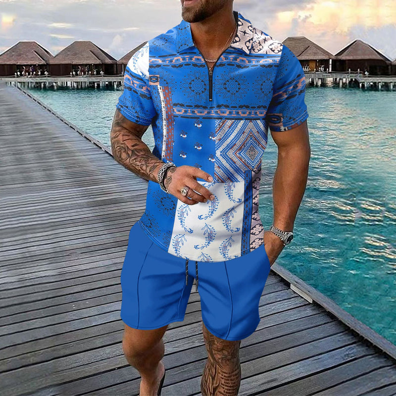 men's short-sleeve top and shorts set, view 12 - MRSLM