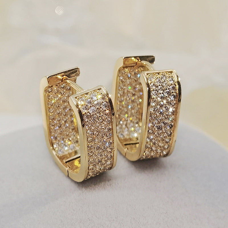double sided synthetic zircon earrings, view 5 - MRSLM