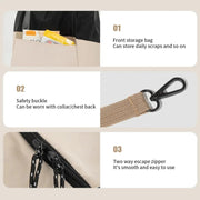 breathable canvas lightweight cat backpack, view 6 - MRSLM