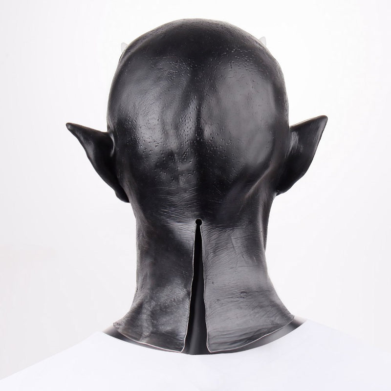 Halloween horn demon latex mask headgear, view 2 - MRSLM