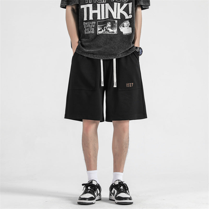 Retro workwear embroidered pocket shorts - MRSLM