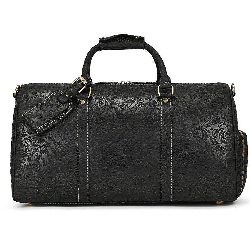 men's genuine leather gym bag, view 21 - MRSLM