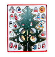 Hand-painted wooden tabletop Christmas tree, view 3 - MRSLM