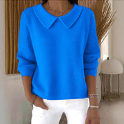 women's loose solid color long-sleeve top, view 7 - MRSLM