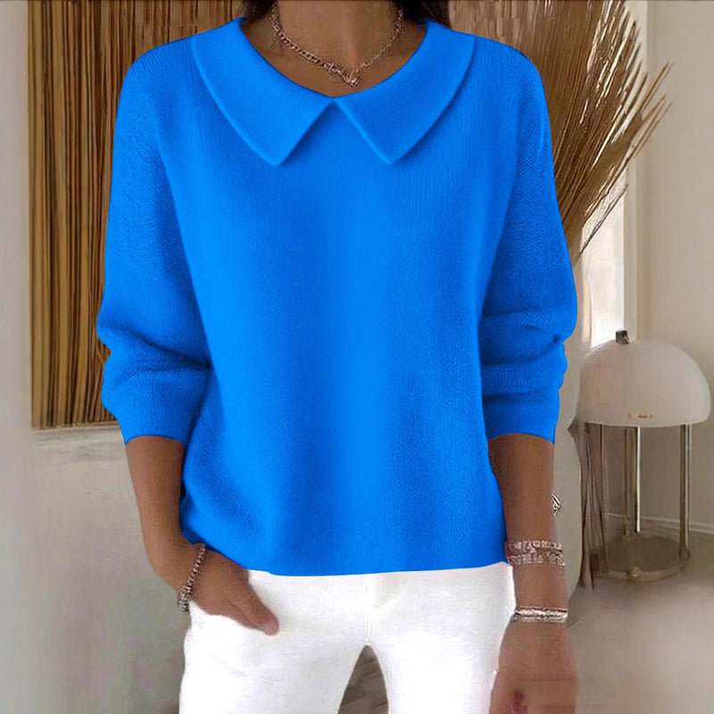 women's loose solid color long-sleeve top, view 7 - MRSLM