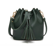 small tassel bucket bag, view 3 - MRSLM