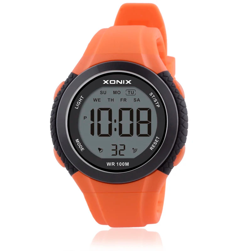 men's 100m waterproof digital sports watch, view 3 - MRSLM