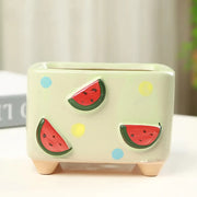 mini square ceramic flower pot, view 5 - MRSLM