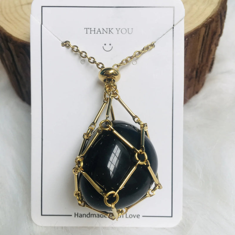 customized stone pendant necklace, view 13 - MRSLM