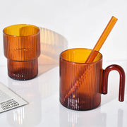 heat resistant glass mug with colorful handle, view 8 - MRSLM