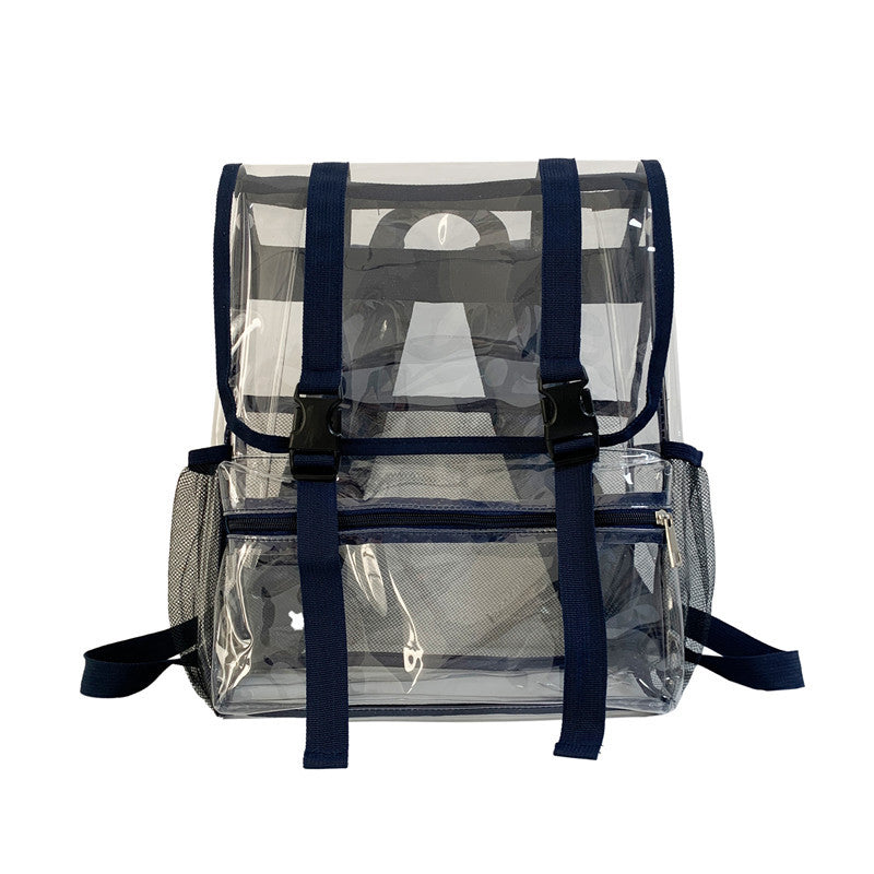 transparent flap travel duffel bag, view 5 - MRSLM
