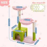 flower cat tree, view 9 - MRSLM