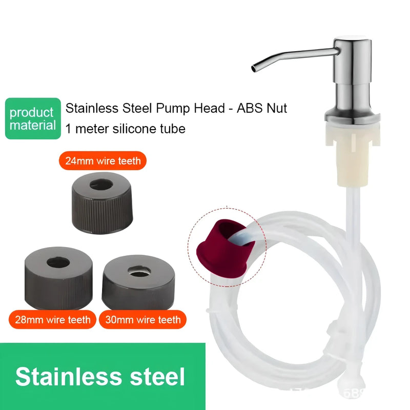 stainless steel kitchen sink soap dispenser, view 3 - MRSLM