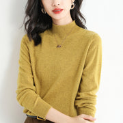 women's half turtleneck thin knit sweater, view 10 - MRSLM