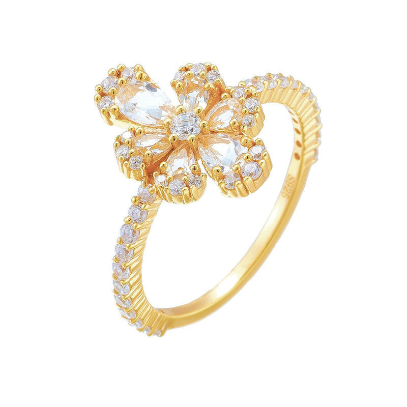 s925 silver flower cluster ring, view 5 - MRSLM