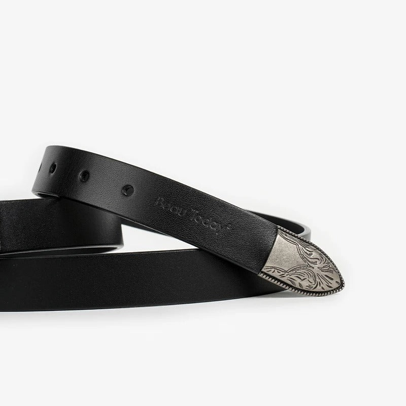 Elegant genuine leather women's belt, view 8 - MRSLM