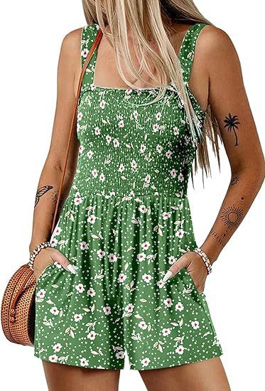 Flower print shorts jumpsuit sleeveless, view 6 - MRSLM