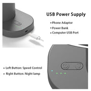 mini rechargeable desk fan with light, view 8 - MRSLM