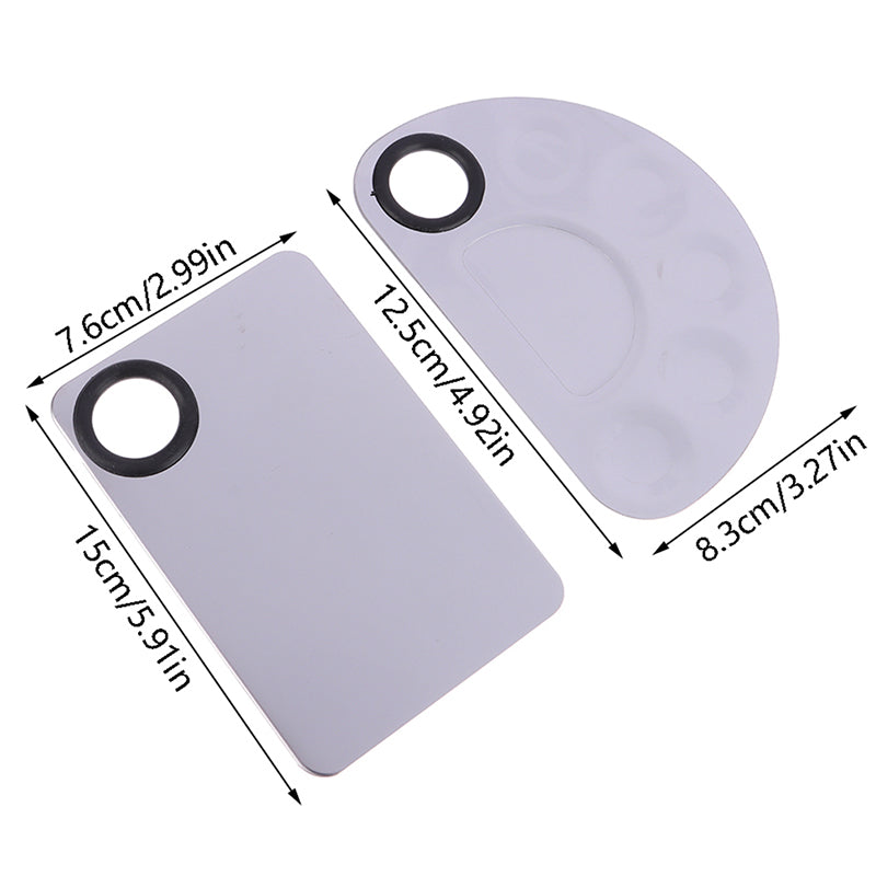 stainless steel makeup and nail art mixing palette, view 8 - MRSLM