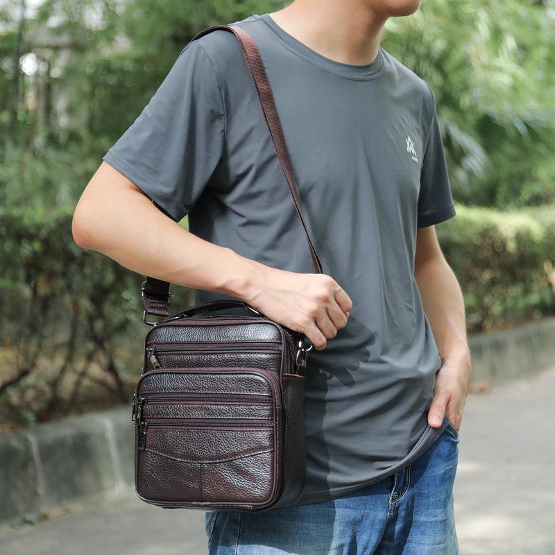 men's leather messenger bag - MRSLM