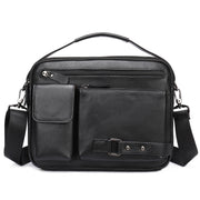 men's leather messenger bag, view 4 - MRSLM