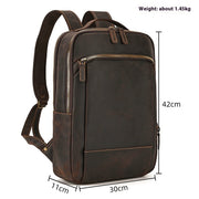 Leather travel backpack, view 3 - MRSLM