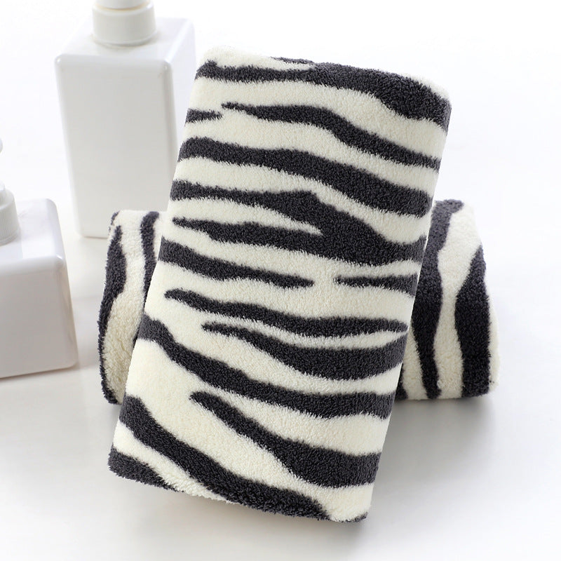 quick-dry zebra stripe microfiber towel, view 2 - MRSLM