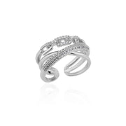 cubic zirconia stainless steel ring, view 3 - MRSLM