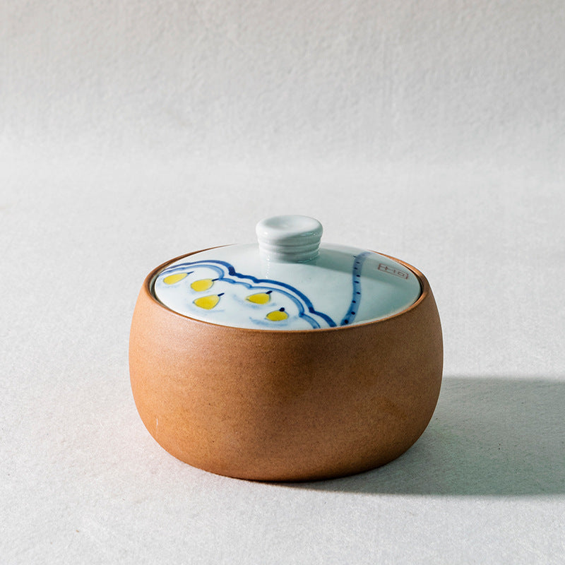 household ceramic bowl with lid, view 10 - MRSLM