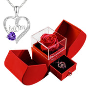 Preserved rose apple gift box with necklace, view 23 - MRSLM