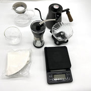 hand brew coffee set with grinder and scale, view 3 - MRSLM