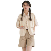 women's summer cotton vest and printed shirt, view 3 - MRSLM
