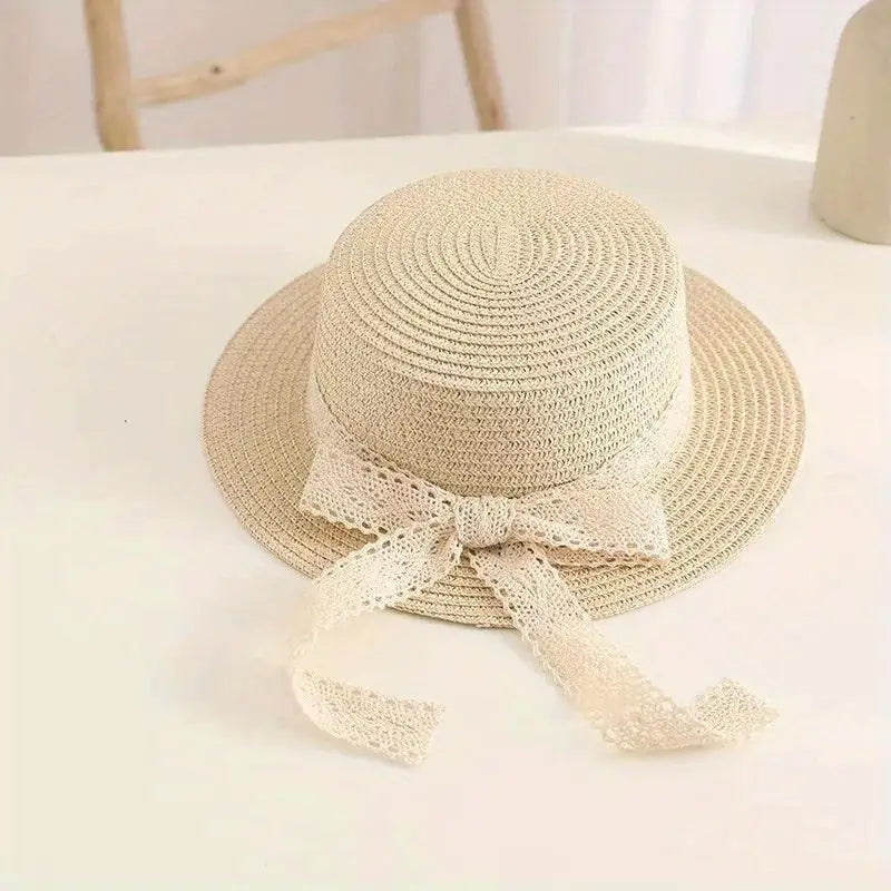 children's princess straw hat, view 3 - MRSLM
