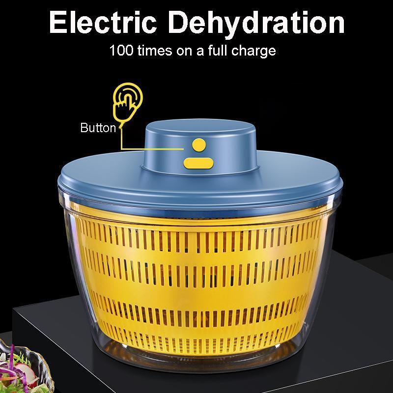electric vegetable dehydrator salad spinner, view 10 - MRSLM