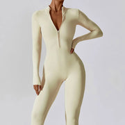 women's long-sleeve yoga jumpsuit, view 19 - MRSLM
