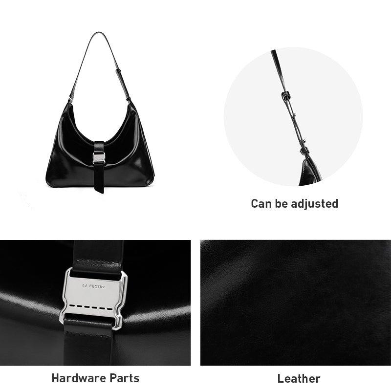 Large leather tote bag for women, view 7 - MRSLM