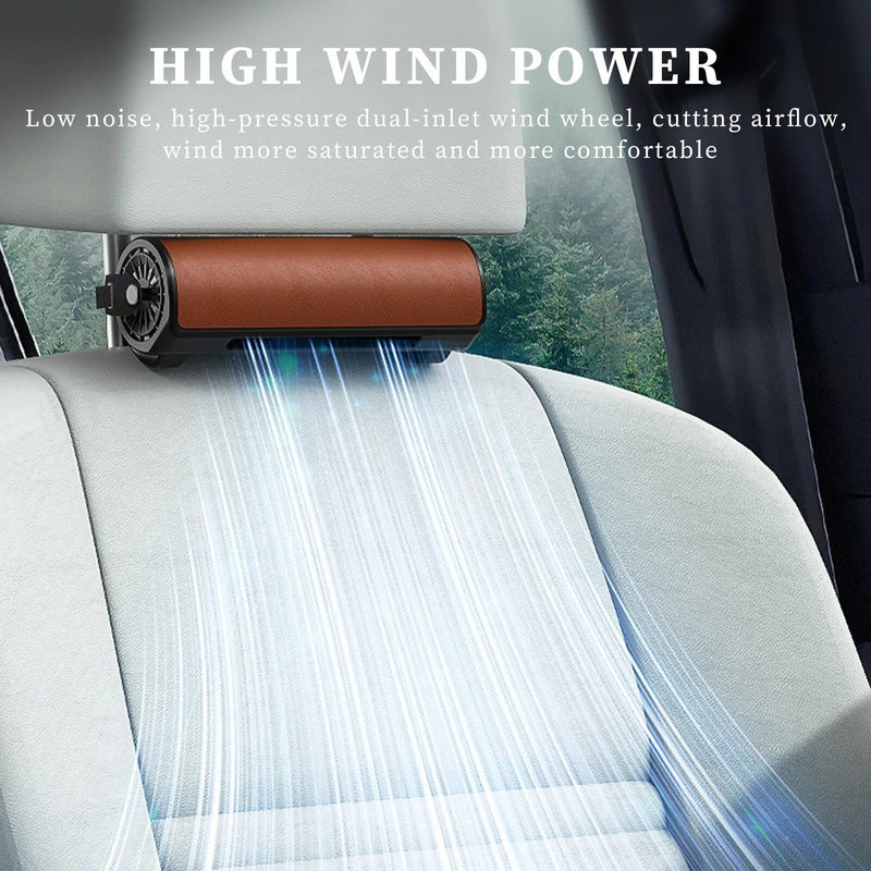 3-speed car headrest cooling fan, view 6 - MRSLM