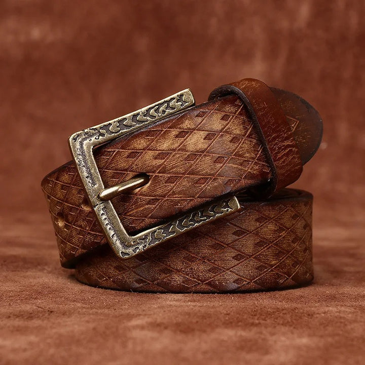 3.8CM Thick Italian Pure Cowhide Leather Belt