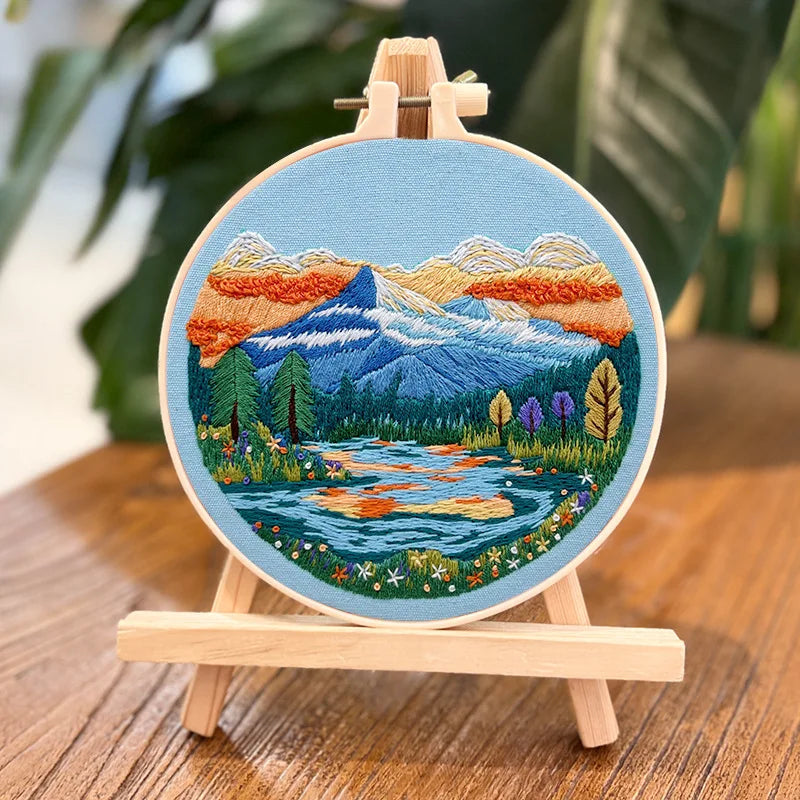 DIY landscape embroidery kit, view 3 - MRSLM