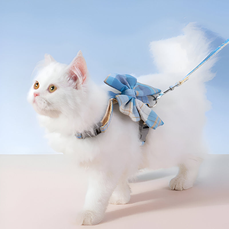 cute pet harness with bowknot, view 5 - MRSLM