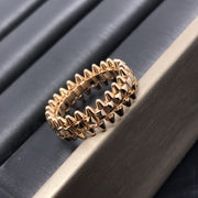 unisex v gold cnc bullet ring, view 5 - MRSLM