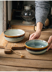 retro ceramic noodle bowl, view 8 - MRSLM