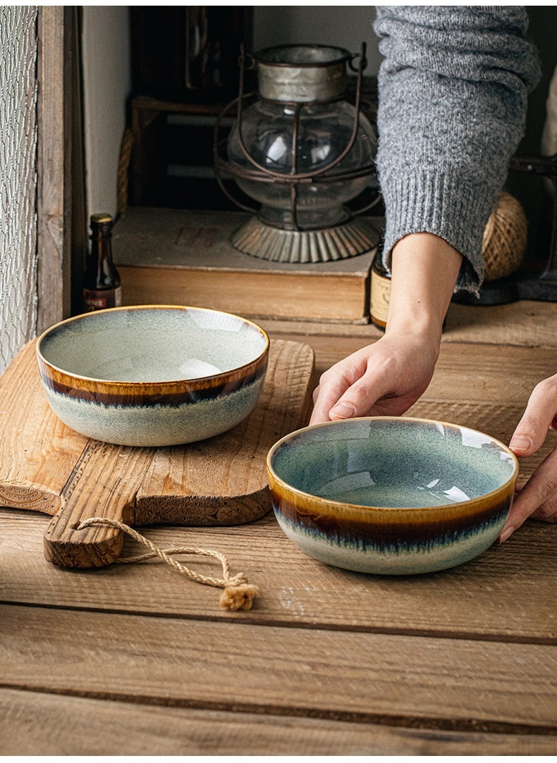retro ceramic noodle bowl, view 8 - MRSLM