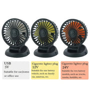 Multi-angle rotatable car cooling fan, view 8 - MRSLM